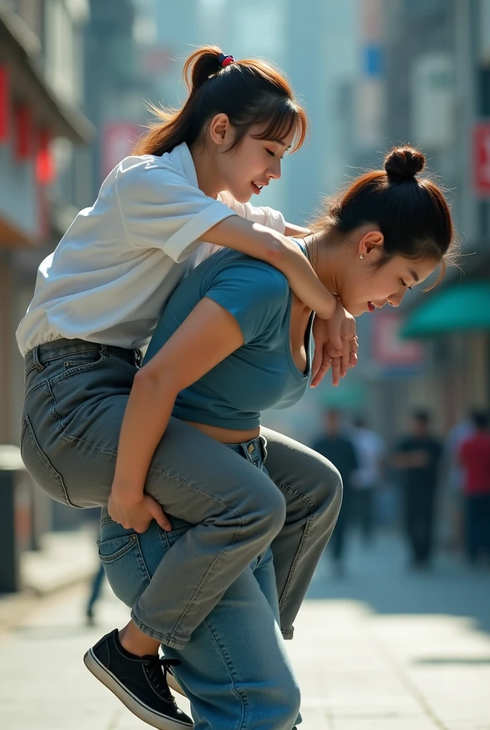 vietnamese woman,Beautuful Women,(Crawling on all fours),crawling on hands and knees,Kneeling position,Posture with buttocks sticking out,((put out the tongue)),(((Drooling))),(dripping saliva),Kamimei,(((ao dai))),(Landscape of Vietnam), ((slums)),Surrealism, F/1.2, fuji film, 35 mm, 8k, Super Detail, nffsw, masutepiece, Textured skin, High quality, Best Quality, hard disk A man stands behind a woman and presses his penis against her ass