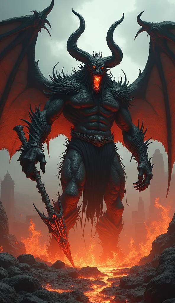 Dark Fantasy Art of <lora:Dark Art Painting Style:1>
a demonic creature with a chain around his neck in hell dark art painting style, dark, moody, dark fantasy style