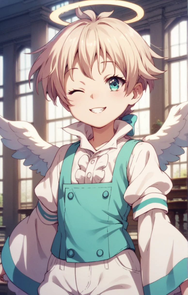 Young Japanese Tiwink man dressed as an angel 