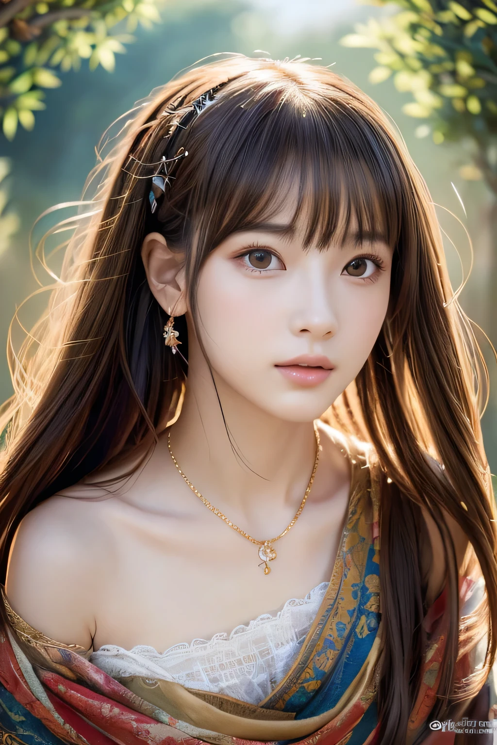 (masutepiece:1.3), (8K, Photorealistic, Raw photo, Best Quality: 1.4), (1girl, Cute little girl, 12 years old), Beautiful face, (Realistic face), ((Long hair, Hair Ornament, Lips, hair clips, Solo, Nose):1.3), Beautiful hairstyle, Realistic eyes, Beautiful detailed eyes, (Realistic skin), Beautiful skin, (Sweaters), absurderes, Attractive, 超A high resolution, A hyper-realistic, Highly detailed, Golden ratio,mesugaki,