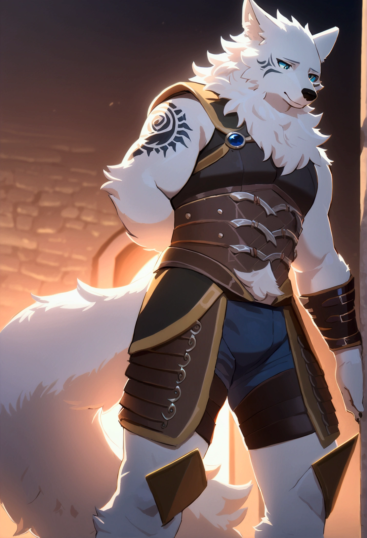 a close up of a man with a tiger on his chest, Fan Art Best Artstation, Keqing from genshin impact, Anthropology Art, Popular on artstation pixiv, Very detailed and beautiful fan art, High resolution commissions, tiger_beast, Epic and beautiful character art, Fluffy chest, Casimir Art, Zhongli in Genshin