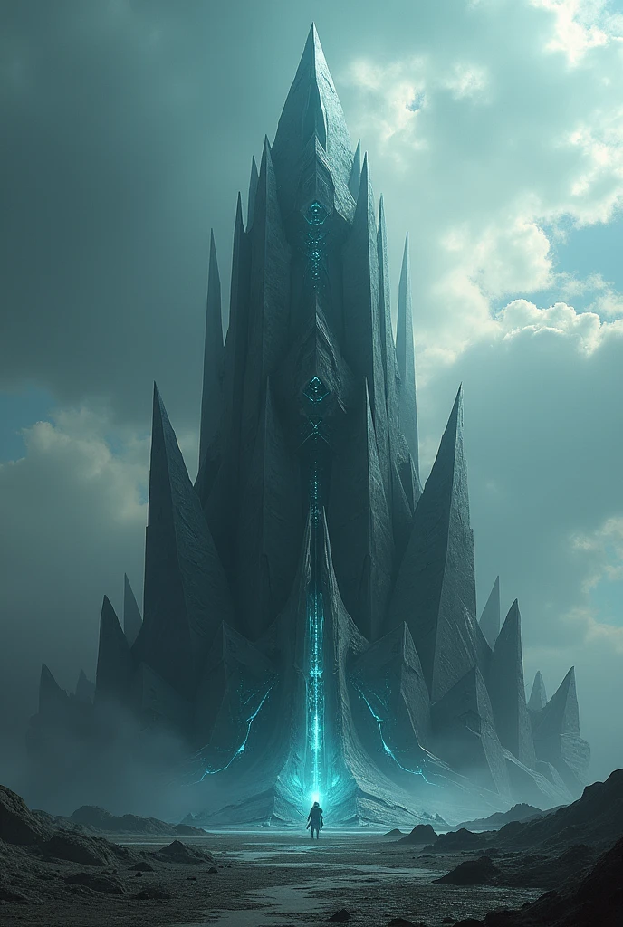 Gigantic Dark crystal Tower, from above, 