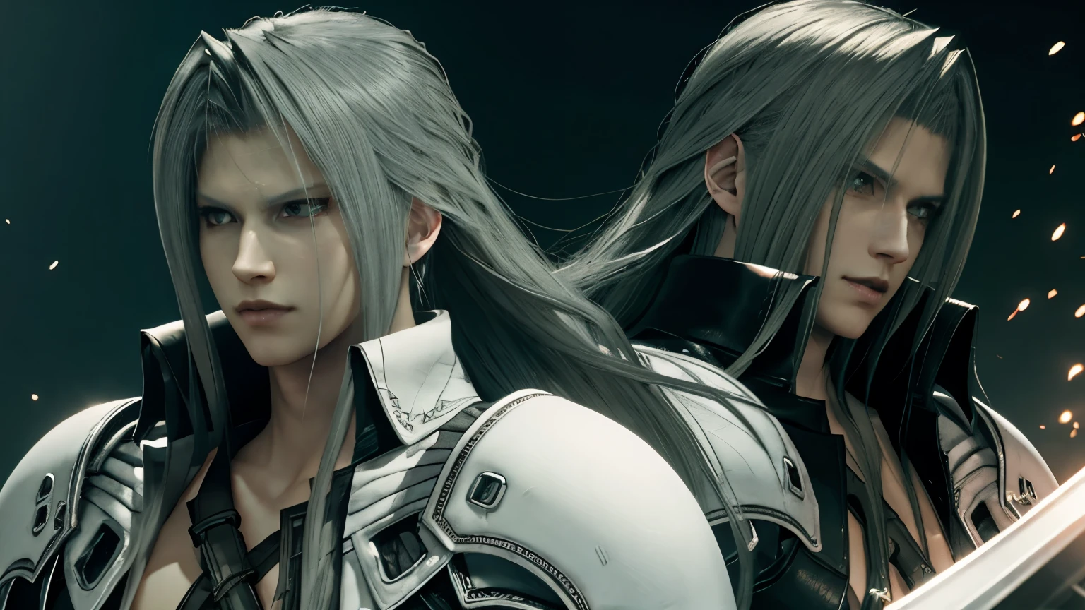 The poster's main character is the Final Fantasy game character "Sephiroth"