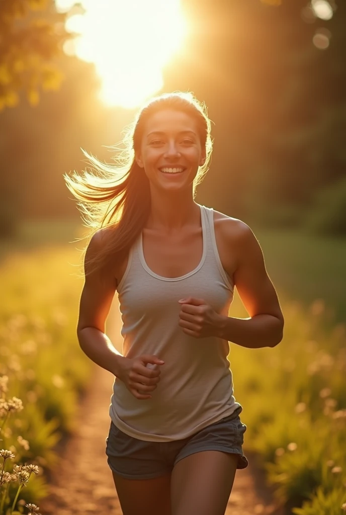 Beautiful athletic girl in love
