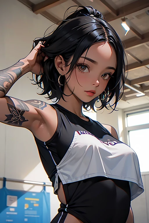 Sporty girl with Asian features,(((1 chica))),((Chica anime con cabello oscuro y reflejos turquesa,extremely lindo and beautiful walking seductorly down the street)),
(Pechos grandes:1.4),sagging breasts,(((Cabello negro con mechas turquesas.:1.35,pelo lacio,pelo largo:1.4,pelo interior coloreado,ear breathing))),((heterochromia,ojo1 azul,Eye2 turquesa,ojos perfectos,ojos vueltos hacia arriba:1.3,Hermosos ojos detallados,hermosos ojos finamente detallados:1,Gran resaltado en los ojos:1.2,ojos rasgados)),((gordo)),(((piel brillante:1.5,Piel brillante: 1.5,piel bronceada,piel brillante,very piel brillante,cuerpo brillante,plastic glitter skin,exaggerated piel brillante))),(spider lower abdomen,Cintura estrecha,cadera ancha,athletic body,piernas infladas,dedos delicados y detallados,cuerpo detallado,brazos detallados,manos humanas,(cara detallada)),
lindo,cachonda,seductor,erotic,(((NSFW))),
zettai ryouiki,Ropa reveladora,mostrar piel,((((debajo del pecho)))),(((Small magenta sports bra,tanga deportiva,correas de tanga visibles))),(vistiendo un traje deportivo:1.3,ropa deportiva,semidesnudo,con poca ropa,),(traje detallado,ropa detallada),
(dynamic pose:1.0),avergonzado,centrado,escala para ajustarse a las dimensiones,Regla de los tercios,
al aire libre,((vista nocturna)),(calle de la noche cyberpunk Fondo: 1.5,cielo oscuro,alleyway, alley,Nubes espesas,antecedentes detallados:1.25),
(mejor calidad),(high resolution),(Sharp focus),(ultra detallado),(extremadamente detallado),(Obras de arte de muy alta calidad.),8K_fondo de pantalla,(extremadamente detallado CG 8K),(CG 8K muy fino),((hyper super ultra detallado perfect piece)),impecable,(((obra maestra))),ILLUSTRATION,colores vibrantes,(Intrincado),alto contraste,Selective lighting,double exposure,hdr (high dynamic range),Postprocesamiento,desenfoque de fondo,