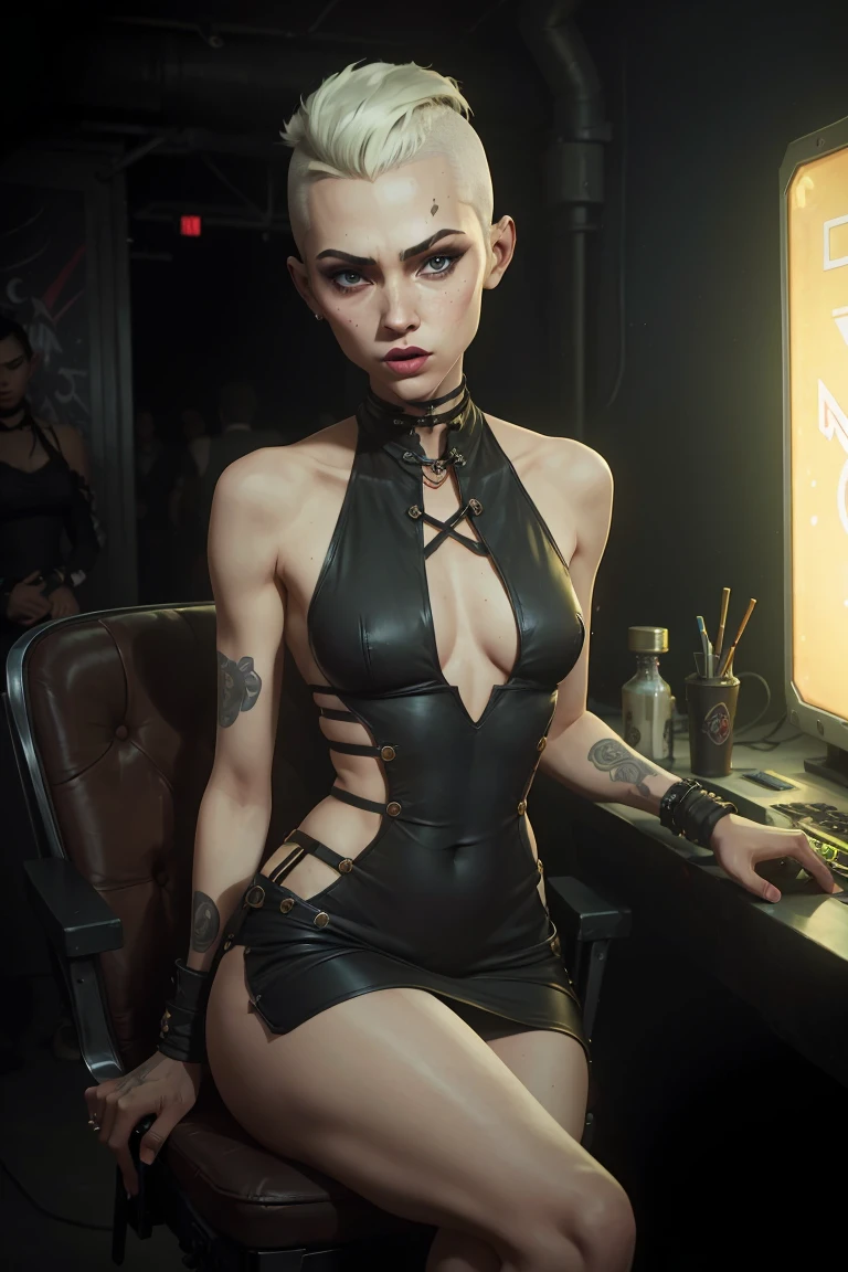 (masterpiece), (best quality), (ultra-detailed), ((masterpiece)) ((best quality)) ((ultra-detailed)) arafed woman sitting in a chair in a dark room, lacivious pose, sinister pose, sitting in a chair, sitting on chair, seductive cyberpunk dark fantasy, sitting on a chair, sensual gloomy style, sitting in chair, sitting in fancy chair, elegant pose, sitting pose, creepy pose, in a cyberpunk setting, cyberpunk femme fatale, second life avatar
