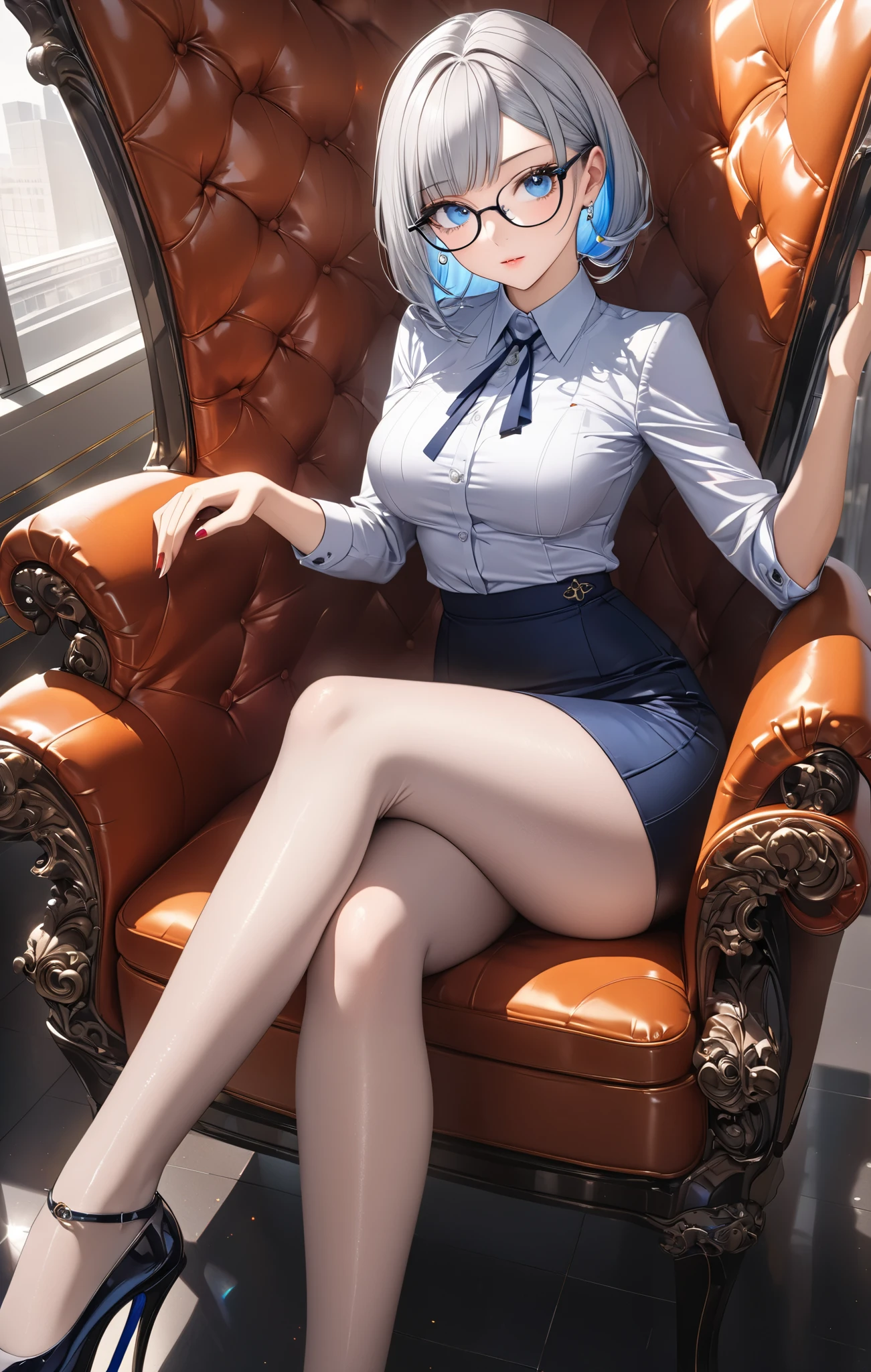 (beautifull hands:1.2), (masutepiece, Best Quality:1.3), Aiko Katsuragi,45 yers old, (Full body shot:1.05), A MILF, (Curve:0.9), 1girl in, Natural face, sit a chair, doctor, labcoat, stethoscope, Short pencil skirt, (thighs thighs thighs thighs:1.05), high-heels, makeup, Large breasts, lip stick, violet eyes, folded ponytail, dark indigo hair, cleavage, Perfect body, (athletic bodies:1.1), Perfect eyes, Natural eyes, smoky eyeliner, eyeshadows, Perfect face, Seductive face, Glance, blush, High Sharpness, Sharp Focus, medical room, Professional artwork, Intricate details, Vivid colors, diffuse lighting, digital blending, ultra detailed body, Ultra Detail Hair, ultra detail face, trending on pixiv,Nipple see-through、huge-breasted、large full breasts、there is a bulge in the chest、full body Esbian、Shyness、Insertion of ecstatic vaginal objects、will be inserted into the 、SEX MACHINE、Nipple transparent , ride horse , Solo Boy、Girl lying on her back at an angle from below, Spread legs, Spread , Naked, large full breasts、Nipple see-through, Fingering, , Olgam Cute Face, Blushing,