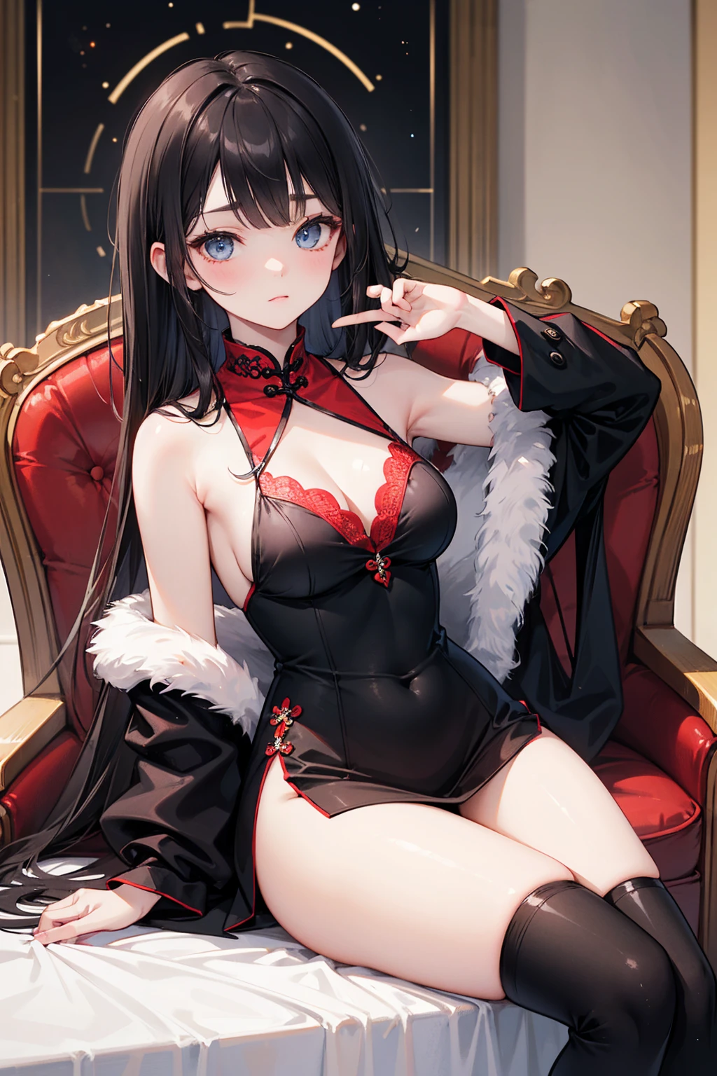 (2 heads:1.3), 1 woman, Sparks \(Honkai: Star Rail\), Twintail, hair accessories, alone, Off shoulder kimono, black nails, Mask on the head, Arms separated, choker, heart, Single gloves, Wristband, Hanging rope across, thigh strap, smileที่พอใจ, sitting on the sofa, cross your legs., cross your legs,  Look at the viewer., Barefoot, living room, Masterpiece, illustration, beautiful, 4K, 8ก,DSLR Photos, (8ก, 4K, Masterpiece),(Masterpiece, best quality), best resolution, (3 heads:1.5),Arms separated,arm circle, (Put your hands on your head....), (lower hand on ankle), (lower hand on leg), Full content in the frame, full body view, (four arms),(Multi-arm),(many hands), รูปร่างเพรียวบาง Masterpiece,best quality,best resolution,1 woman,many heads, upper body, smile,  Facing the audience,big breasts,simple background,หน้าbeautiful,ผมbeautiful,ดวงตาbeautiful,ร่างกายที่beautifulงาม,มือbeautiful,conjoined twins