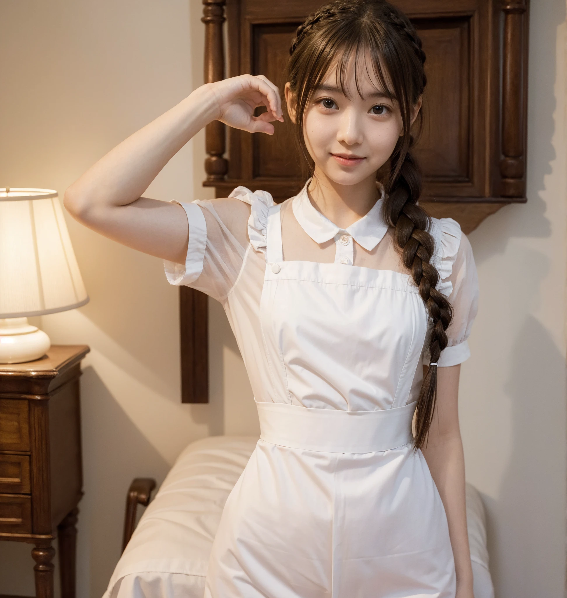 Maid,cute girl,masterpiece,high definition,thin arms,plait