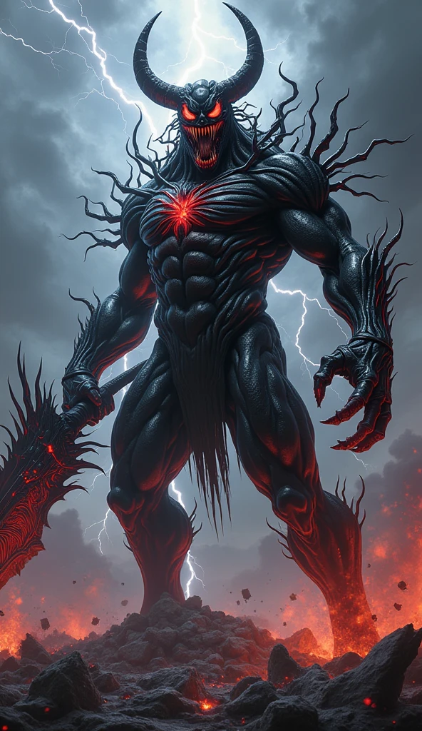Venom and Demon Slayer Draw Akaza's Super Fusion。