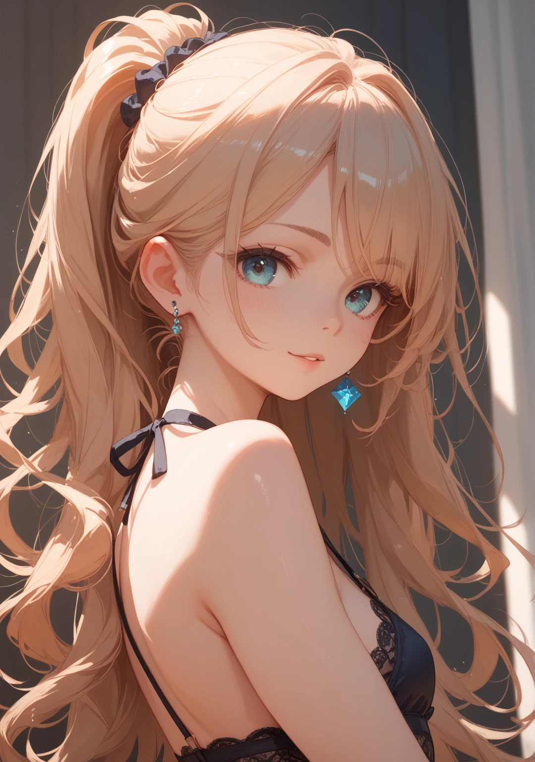 absurderes, ultra-detailliert,bright colour, (1girl in:1.4)extremely beautiful detailed anime face and eyes,Blue_skyporn, built, bush, cliff, ​​clouds, cloudy_skyporn, tag, the woods, Grassy,jungles, lake, lens_f lare, light_Rays, mont, naturey, plein air, Pines_Tree Road, landscapes, Skysky, suns, Sun'rays, sunlights,The tree, tree_Shade, Eau, (Tight jeans:1.3), (a black T-shirt:1.4), Walking ,(Deep Blue Eyes:1.3),depth of fields, 25 years old,Short hair, , asymmetrical bangs, (Blonde hair with short twin tails:1.3), Shiny hair, Delicate beautiful face, red blush、White skin, hair clips, earrings,