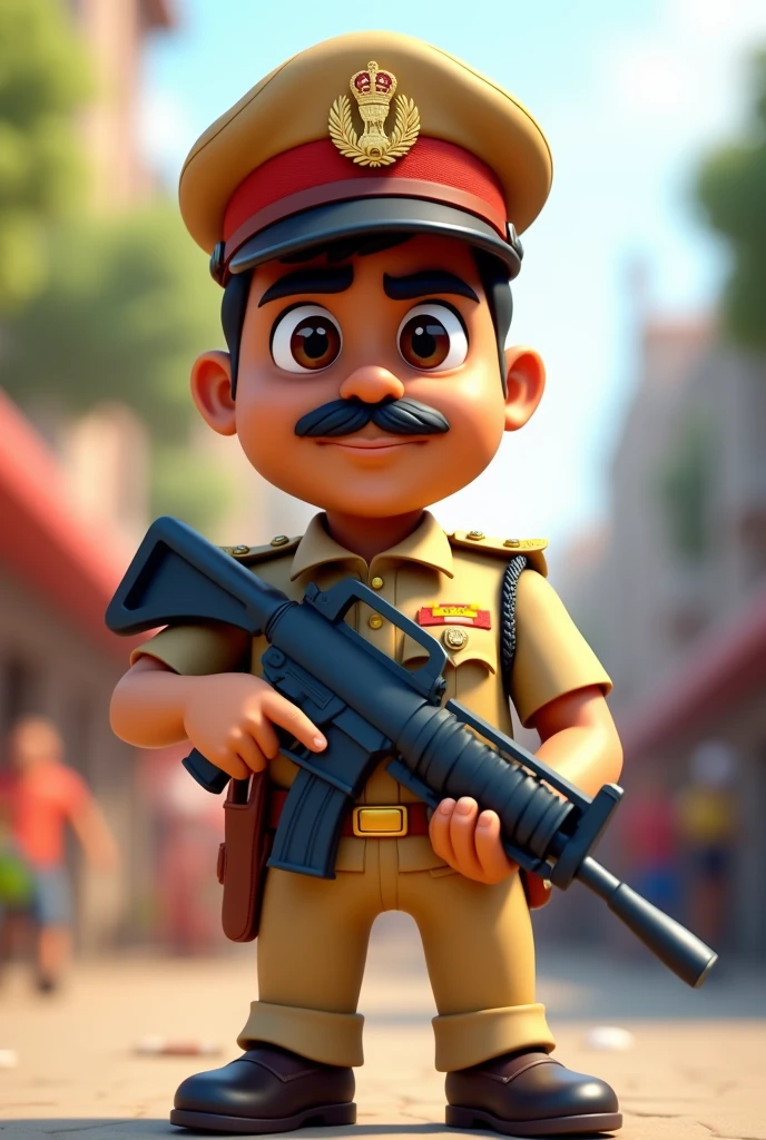3d styles cartoon indian police