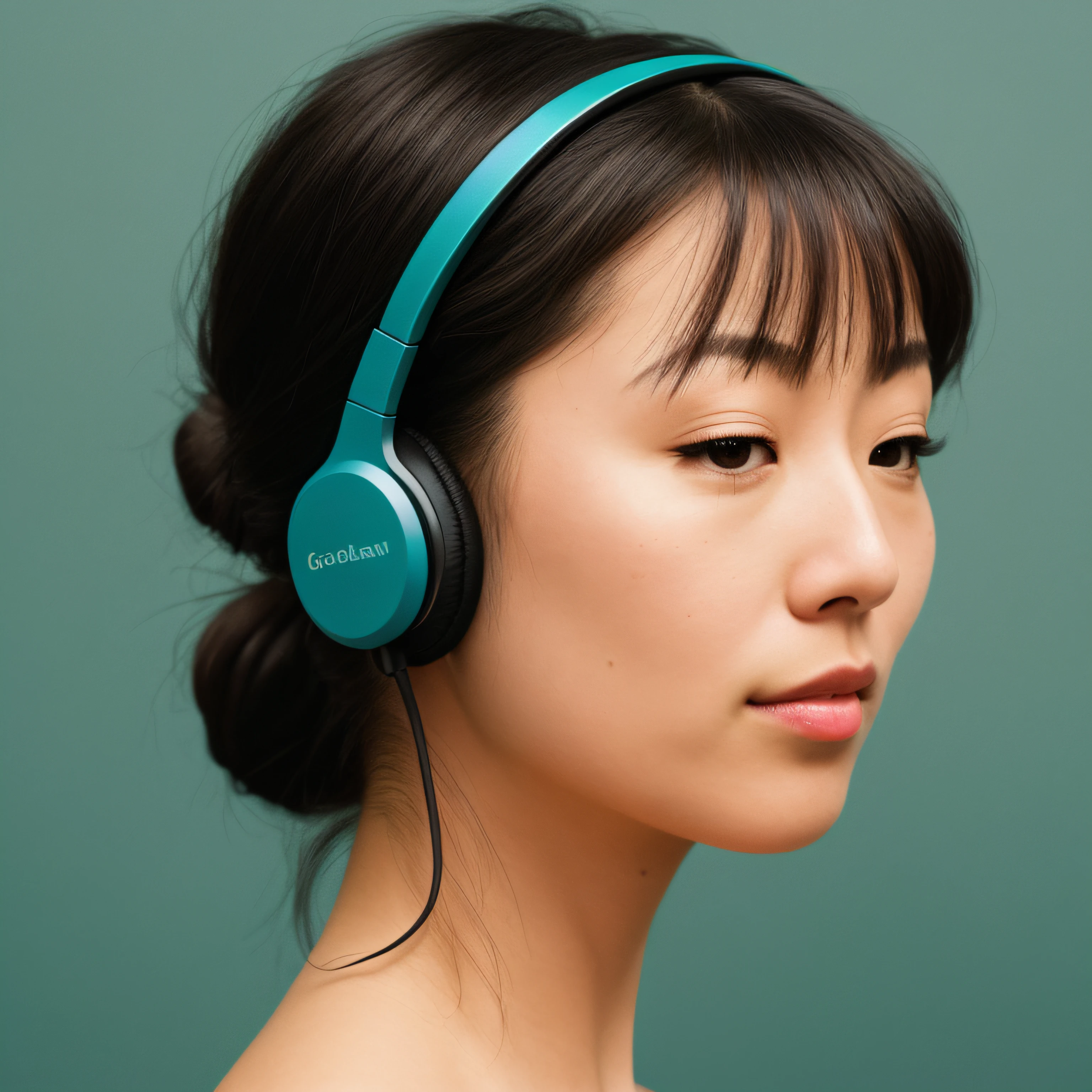 teal background,
award winning extremely high detail digital RAW color photo, close up of a
a hyperdetailed portrait of a beautiful japanese geisha, perfect body, ((wearing headphones)),
HDR, 8k resolution, smooth, (defocus):1.7, (warm soft ambient light):1.8, atmosphere, realistic, (volumetric fog):1.6, depth of field, side lighting,
photographed on a Kodak box camera