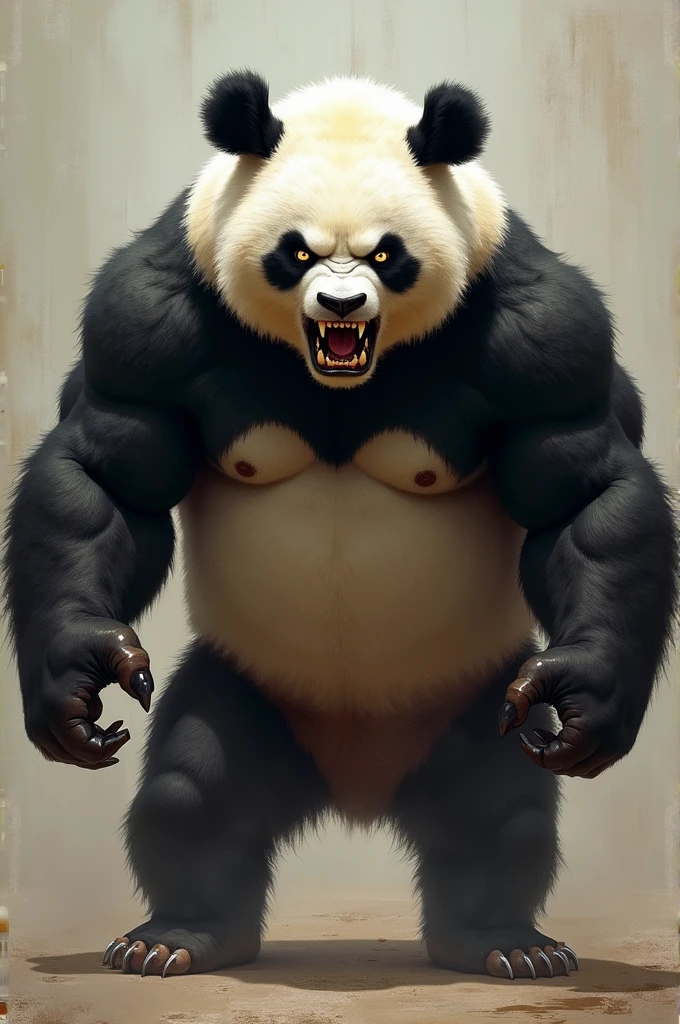 Panda bodybuilder para estampa de camisa