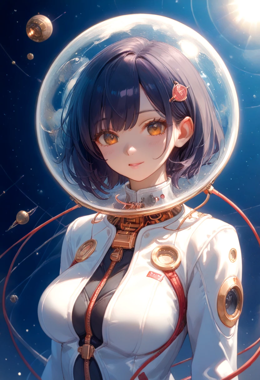 space station\(Huge,  giant ,  very detailed bust.Great concentration, Beautiful bokeh , mechanical部品, cable, Wire, mechanical, dynamic angle \). score_9, score_8_up, score_7_up, score_6_up, score_5_up, score_4_up,  source_Anime, source_ like fur, rating_safe, rating_i doubt it,masterpiece,  top quality,  Perfect Anatomy ,   very aesthetic  ,  absurd.  (outer space:1.4),space_background,landscape