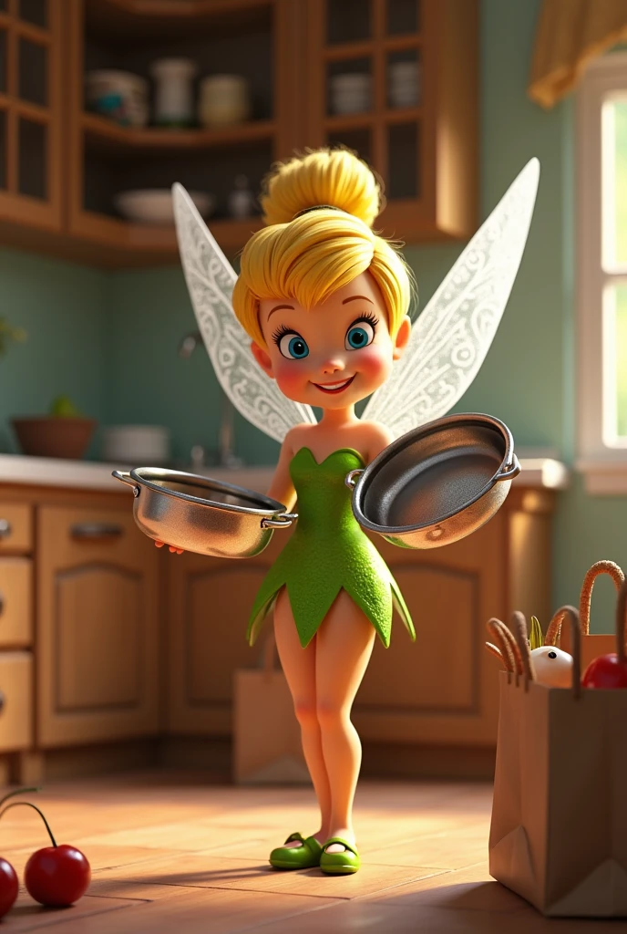 Tinkerbell kneading bread
