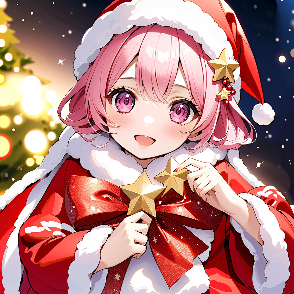 Christmas fairy 　 Santa Outfit　　 cute　デフォルメ　Carry happiness　 glitter　