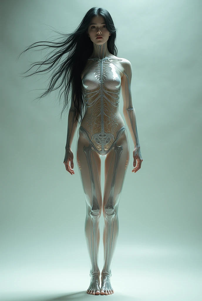 Hibernating human, cables attached to body, alien, pod, organic, horror, concept art, giger, cronenberg, unreal engine, best render, cinematic