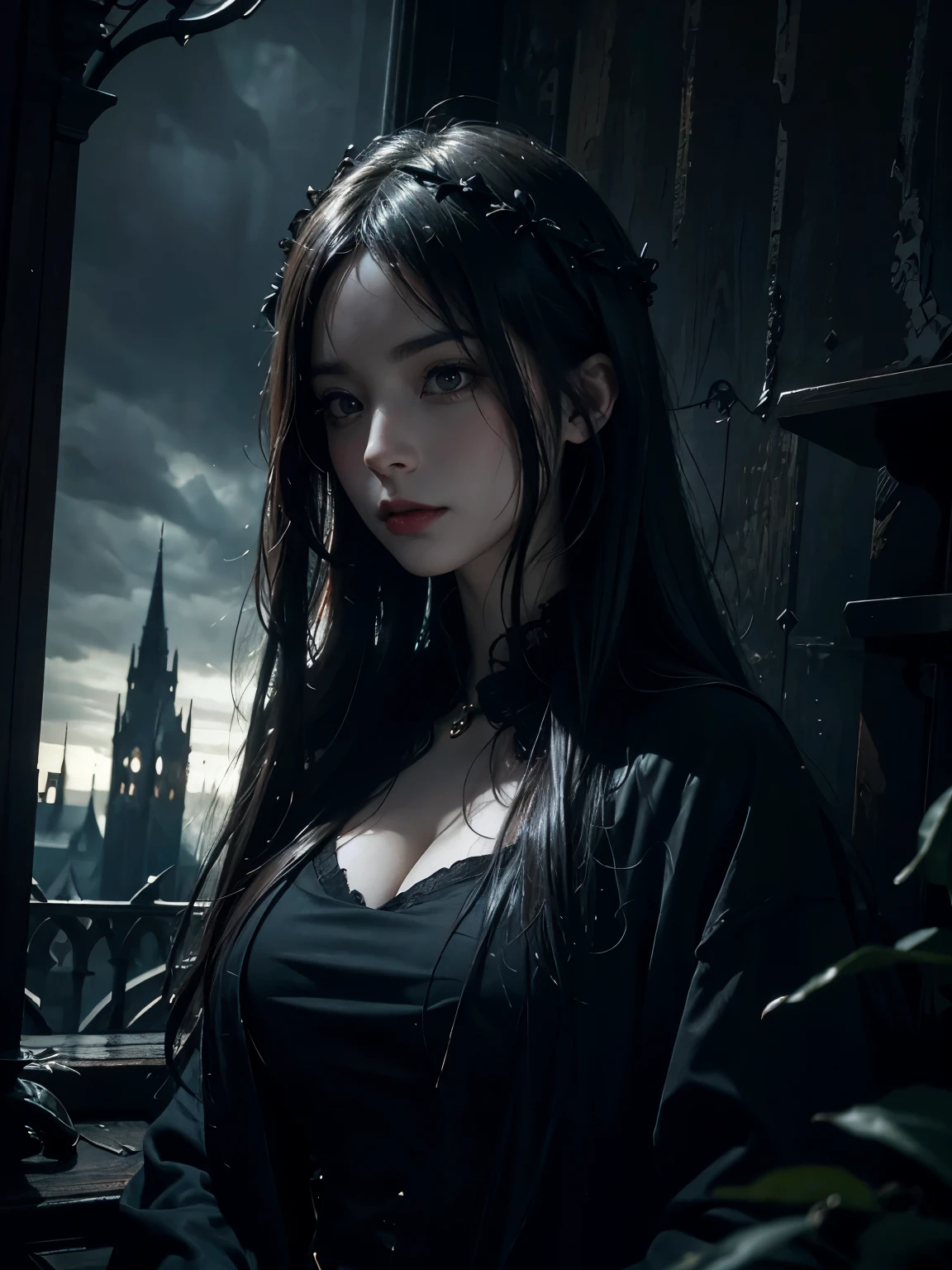 a beautiful portrait of a succubus goddess with bats in the background and closed eyes by Greg Rutkowski and raymond swanland, Trending on Art Station, Hyper-realistic digital art , Perfect composition, beautiful detailed intricate insanely detailed octane render Trending on Art Station, 8K Art Photography, Photorealistic concept art, Perfect cinematic light with soft, natural volume, Chiaroscuro, Award-winning photo, masterpiece, Oil on canvas, Raphael, Caravaggio, Greg Rutkowski, Beep, Beksinski, Giger
