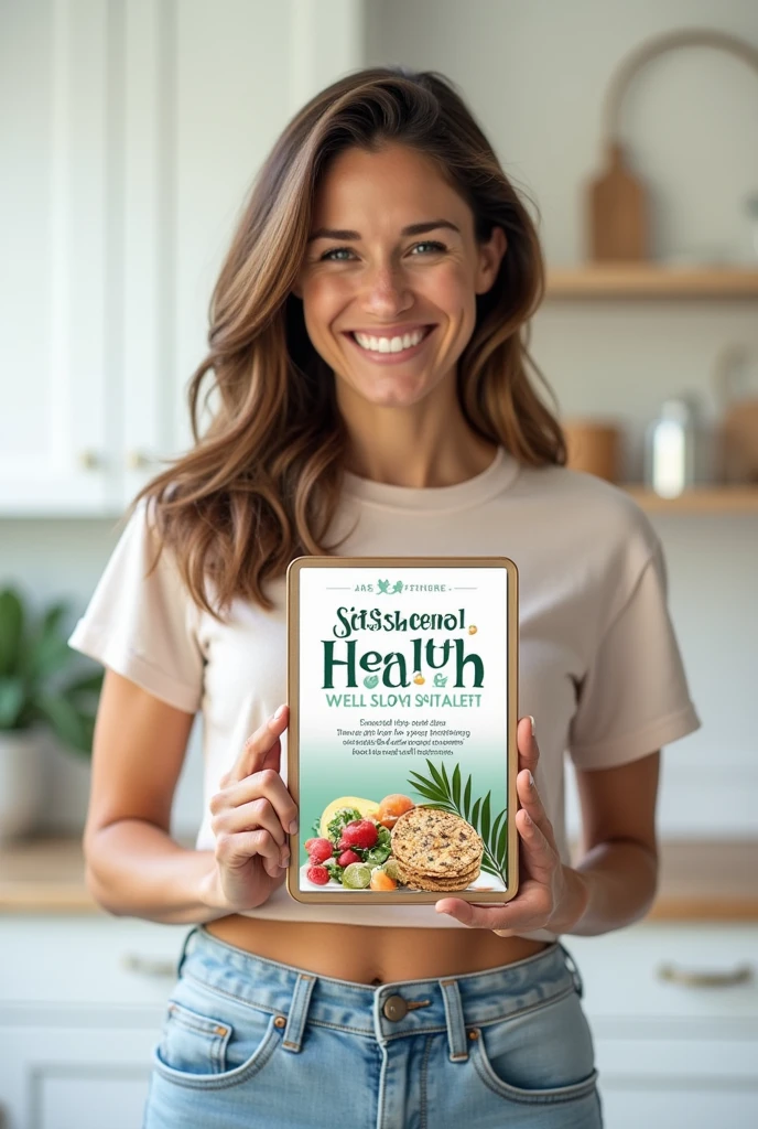 [(Best quality, Ultra detailed, Golden ratio, Masterpiece:1.1), Brazilian woman, 38 years old, radiantly healthy, shoulder-length hair, cascading waves, (loose curls, bouncy), proudly holding a nutrition chart, pensively pondering, nutritionist's attire, blouse and trousers, professional look, (confident, determined), ((The highest quality, 12 k, masterpiece: 1.2)), Outdoor, seated on a bench in a lush park, vibrant green foliage, sunny day, warm natural lighting, dappled sunlight filtering through, clear complexion, flawless