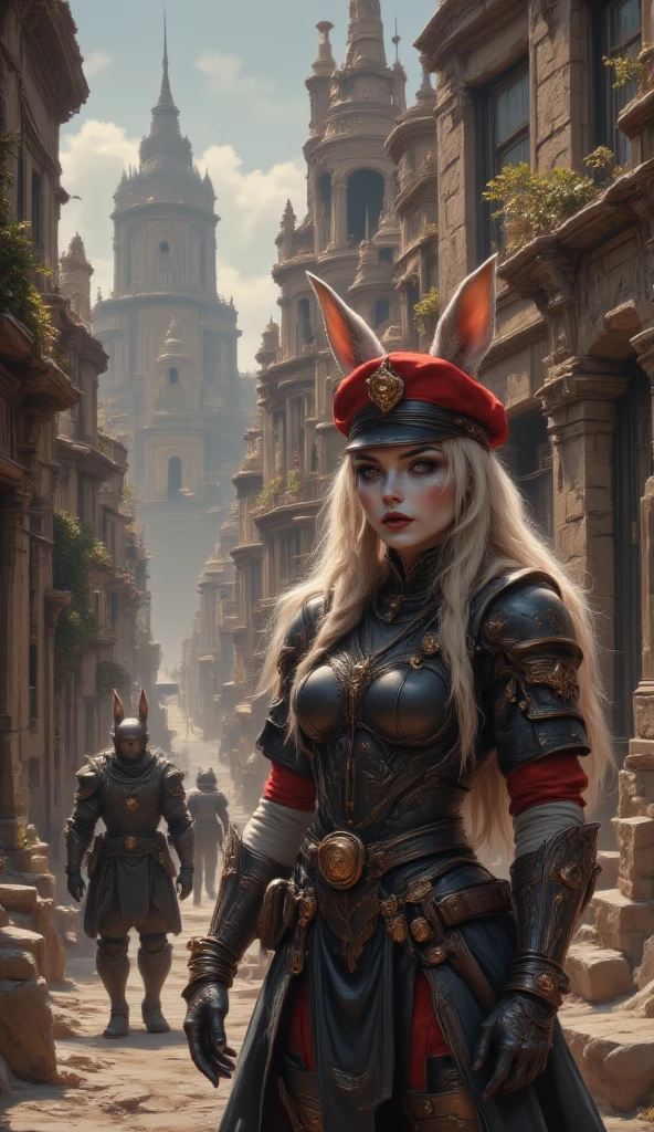 masterpiece, 8k, HDR, 3 D, best quality, photography, analog style, real life, extremely beautiful, (highly detailed, intricately detailed), An anime image In the heart of the vibrant city of Zootopia, a young white rabbit wearing a red beret named Judy Hopps diligently patrolled the streets. Judy was known for her enthusiasm and bravery, qualities that had helped her become the first female police officer in the city’s history. One sunny afternoon, as Judy was making her usual rounds, she heard a commotion coming from a nearby alley.