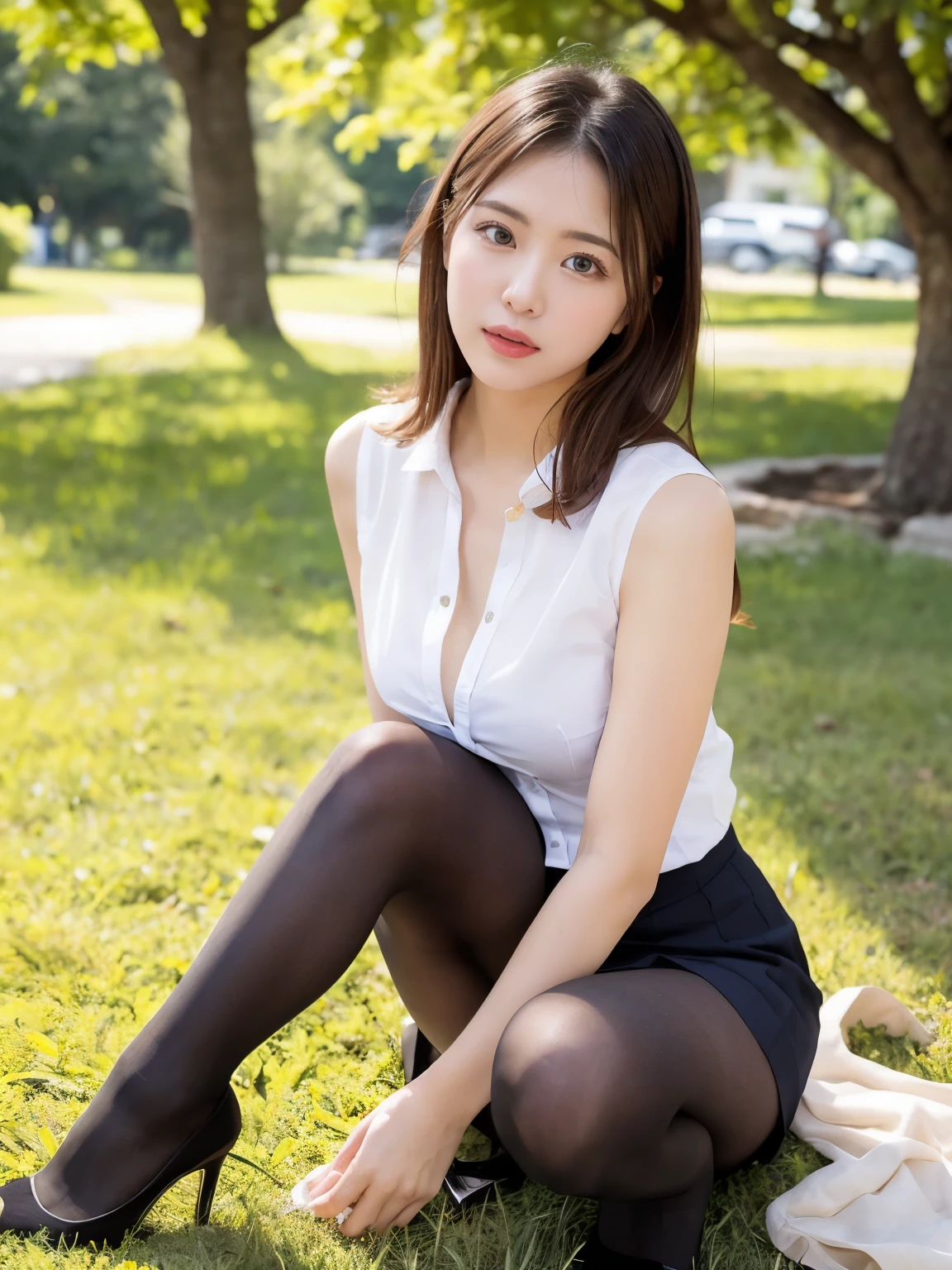 3DCG、Legs open、Open vaginal opening、Squatting、girl with、high-level image quality、realisitic、3DCG、large breasts