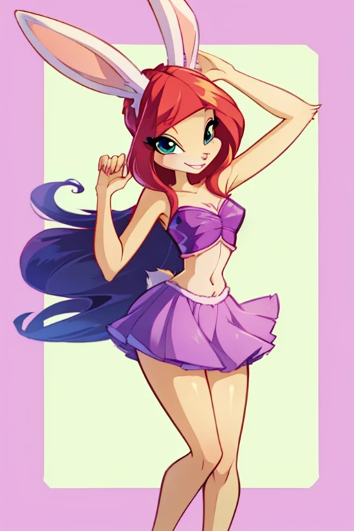 Female furry teenager sara rabbit winx cartoon style series by yeiyeiart 