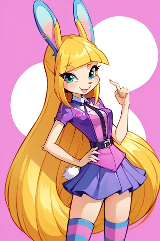 Female furry teenager sara rabbit winx cartoon style series by yeiyeiart 