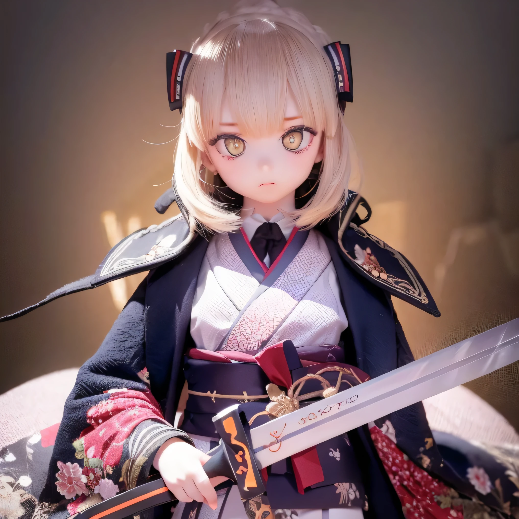   top quality,           expressive eyes       ,        Face Perfect Destiny Saber Contrapost Kimono(((((Wear a sword         ))))))