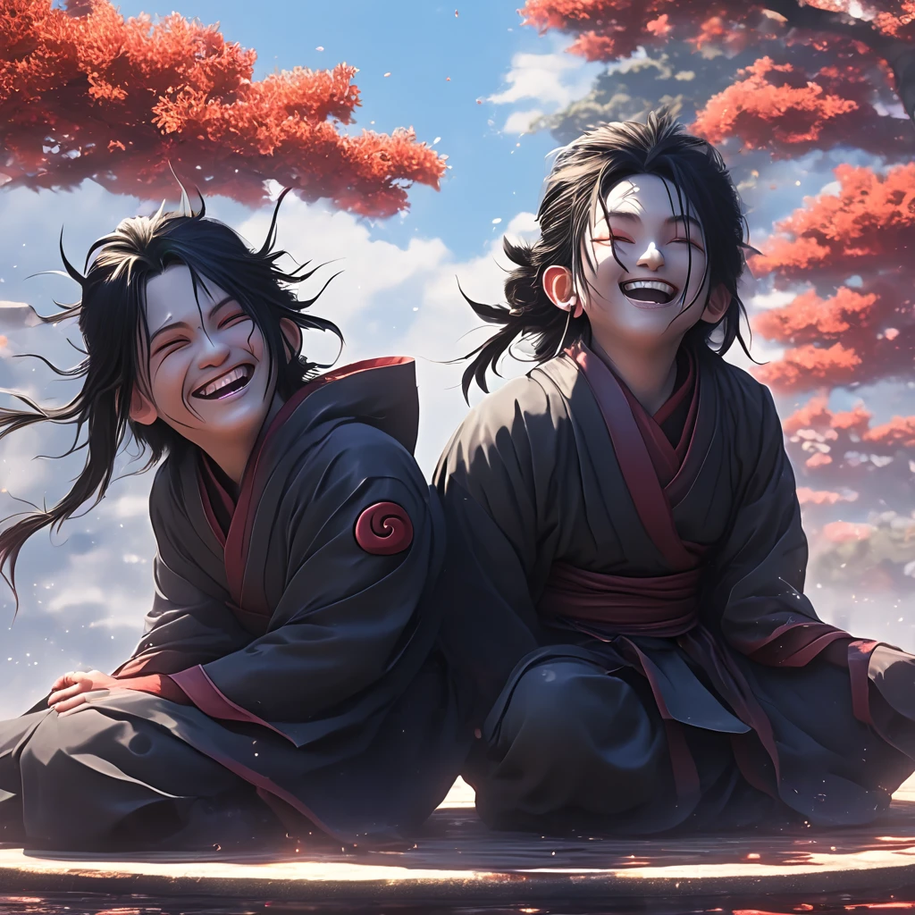 Itachi and Kisame laughing 