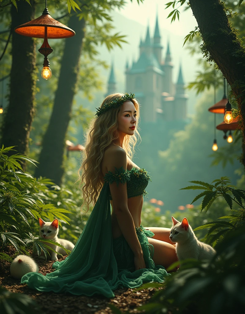 A ???? goddess of ????????? in a ????????? environment forest - SeaArt AI