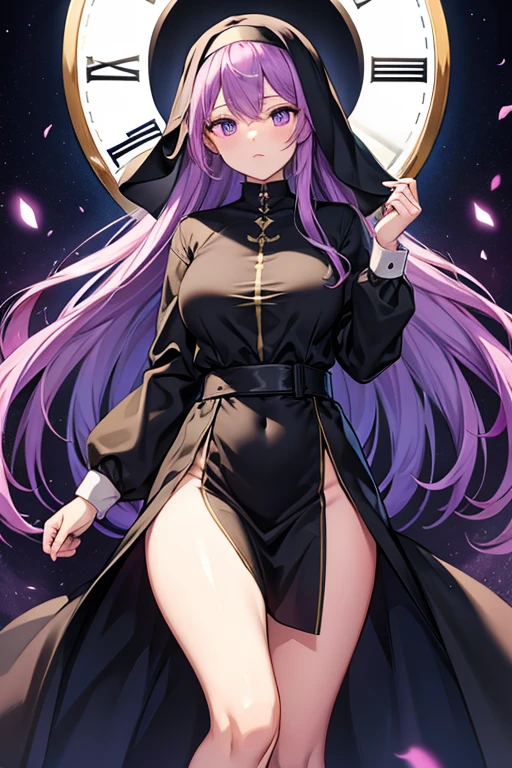 A dragon girl, dragon horns, short black hair, ((green eyes)), (high resolution), ((purple robe, noble robe)), tight pants, dark underwear, (high resolution), high quality, mature , seductive posture, perfect eyes,