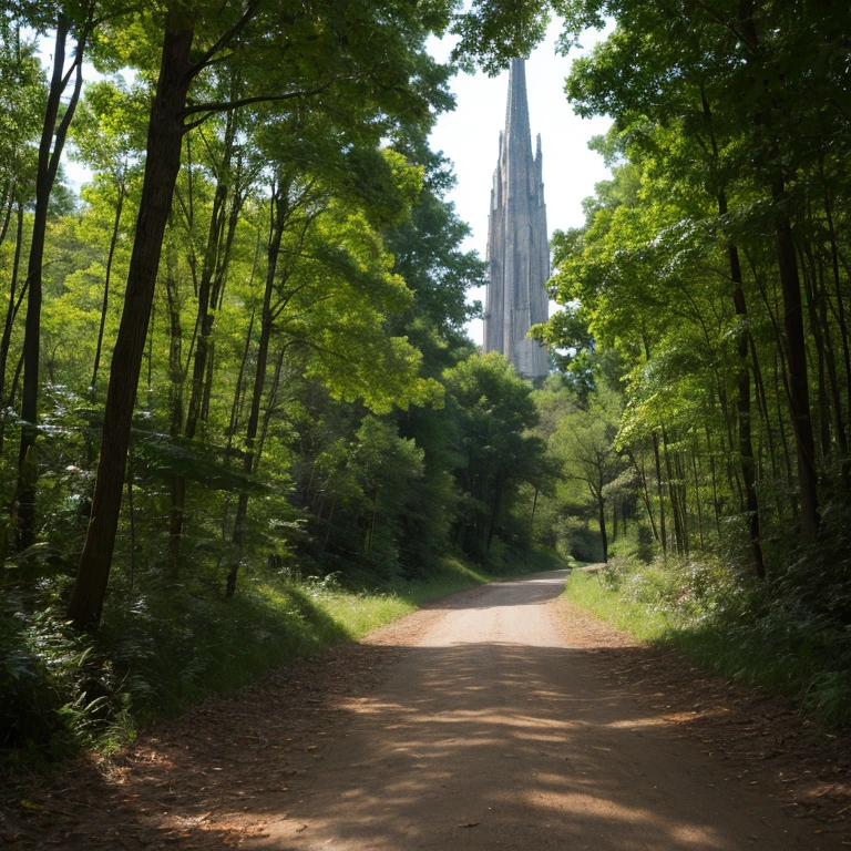 dark tower,forests,moon