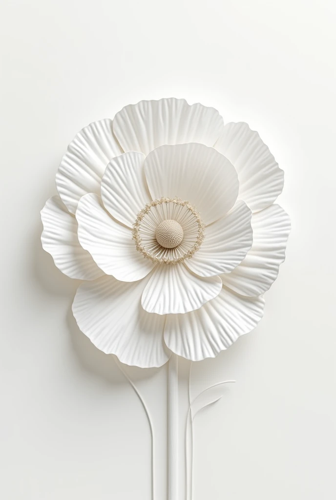 white poppy embossing
