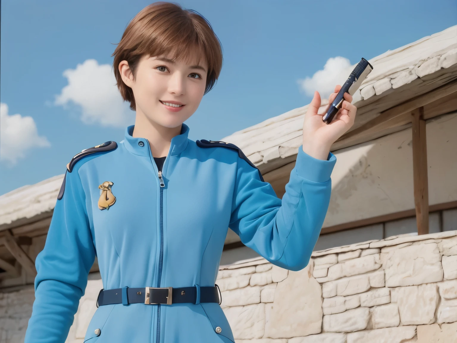 338 (20-year-old female, short hair), ( high image quality), (smile), ((Nausicaa coolsuit)), ( Nausicaa's view of the world)