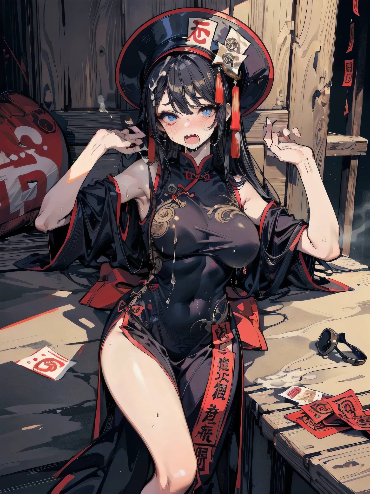 (masterpiece, best quality: 1.2), traditional Chinese ink painting, A cute 20 year old sexy women with gigantic breasts, sexy white lace , Oversized dress :1.5, Couch, Ultra-detailed face, Detailed eyes, Double eyelid, sfw , evil smile:1.4 ,emphasizing slender abs :1.3, , snake tattoo:1.5