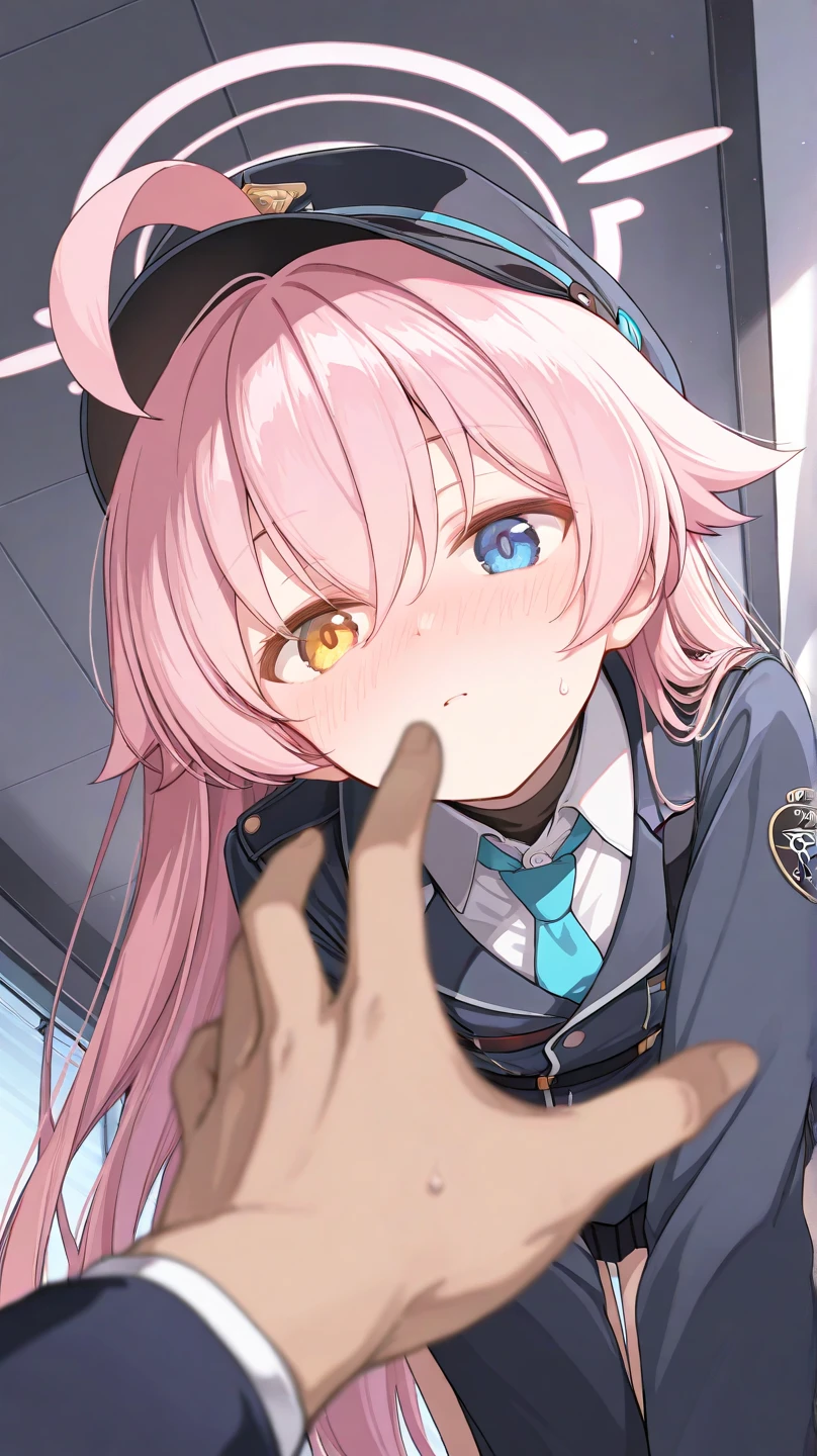 ((masterpiece, best quality)), high resolution,ultra detailed, detailed background, perfect lighting,detailed beautiful eyes,1girl,nsfw,perfect beautiful pussy,embarrassed,blush,look at viewer,steam,sweat,aroused,(close up face:1.1),(from front, from above:1.2), (1boy,1penis:1.1) ,oralsex,(deep fellatio:1.4),(deepthroat:1.3),:>=,(penis in mouth),hetero,tear,blazer,skirt,school bag,blond hair,cat ear,green eyes,perfect fingers