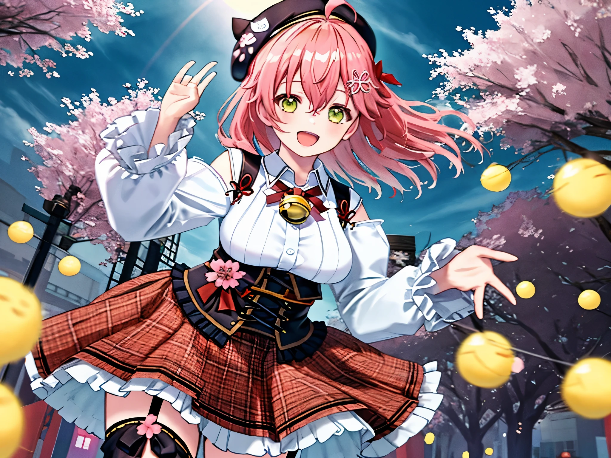 1girl,dantsu_flame\(umamusume\),horse tail,horse ears,pink clothes,mini skirt,front view,from below,looking at viewer,surprised, embarrassed,open mouth,(((floating hair))),wind lift,pink latex panties shot,blue sky,bird,outdoor,smile,waving,shiny skin, shiny,nsfw,ai-generated,,beautiful eyes,masterpiece,best quality,highres,4k,8k,art by Sincos,Cute,Anime,Artist by sincos