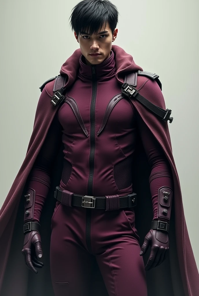 Michael Fassbender as Magneto of the X-Men, full-length, Magneto's helmet, leather burgundy cloak with a hood, excellent illustration as a frame from the movie X-Men, super detail, magical effects, dynamic scene