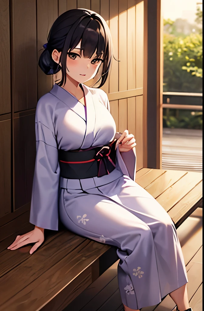 (masterpiece, Highest quality, detailed), One girl, alone, View your viewers, Winry Rockbell, Earrings,
yukata, kimono, heart, print kimono, kimono, indoor, tatami, sliding door, cushion, Fan, Kotatsu, Fisheye Lens, Indian Style, Put your hands on your feet, smile, Mouth closed