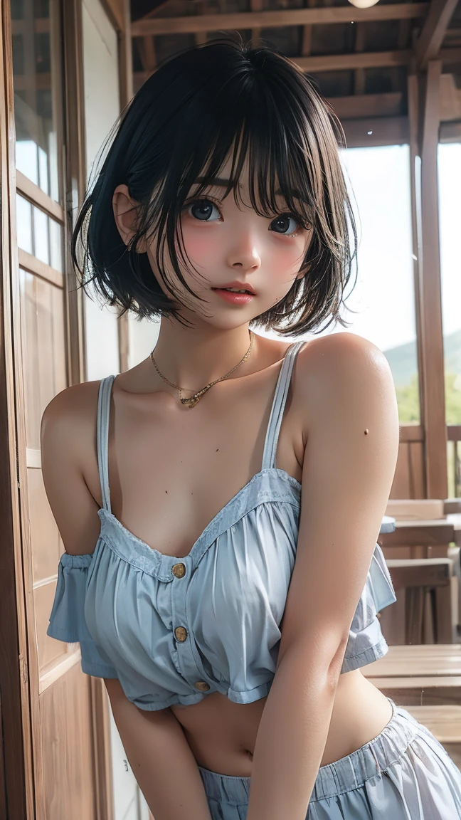((highest quality)), ((Photo quality)), (detailed), Perfect Face,24 years old,White Dress,skirtlift