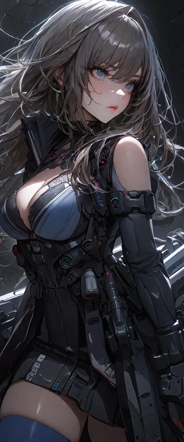 Contoured female body,Thick thighs,cybernetic body parts,Dragon tail(1.5),Dragon's horn(1.5),medium boob,Cocked buttocks,a narrow waist,Slim,(((best qualtiy))),(((tmasterpiece))),super detailing