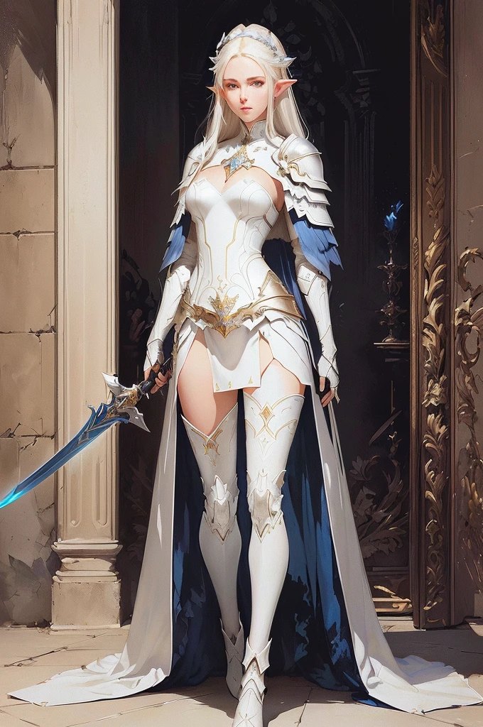 tall woman, pretty, very long platinum hair, Selvaria Bles, Valkyria Chronicles