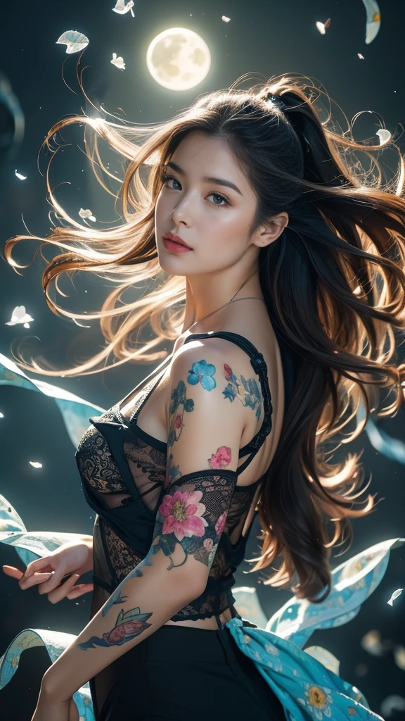 Wizard,witch,Beautiful Hair,luxury,wonderful,elegant,complicated,High detail,Digital Painting,Art Station,Concept Art,Sharp Focus,Illustration,Art by Ross Tran,sexy ultra micro bikini,Perfectly beautiful big bust,beautiful abs,Perfectly beautiful designed and detailed face,Perfectly beautiful hair,disaster々Cool atmosphere,Perfectly beautiful and balanced body,silky and beautiful skin,Perfectly beautiful and balanced face,have a magic wand in hand, Perfectly beautiful designed and detailed tattoos,Perfectly beautiful designed and detailed a little face war paint,Use magic,full body photo ,Beauty