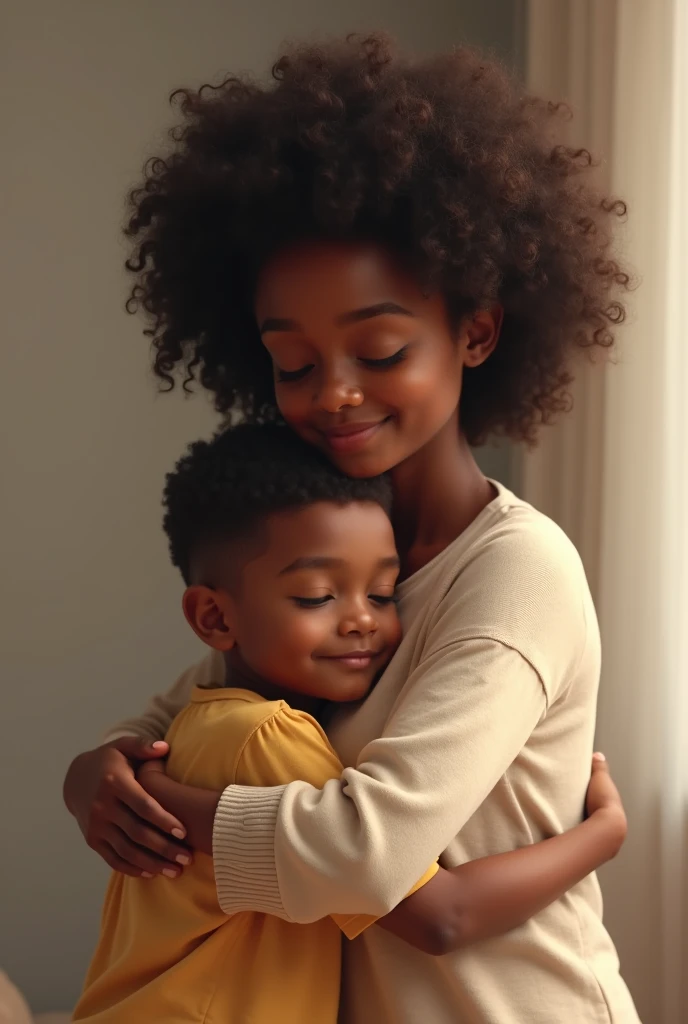 Image of an African woman with her son