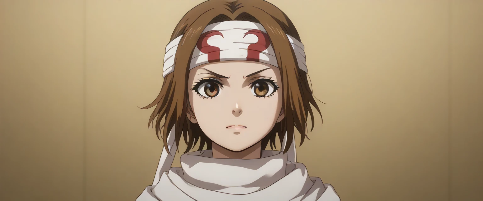 very happy excited (((dark brown hair brown eyes bob cut short hair ))) (((((((masterpiece))))))), super detail, high details, high quality, best quality, highres, 1080P, 8k, 16k  very accurate clothing score_9, score_8_up, score_7_up, ((cowl)) ((headband on forehead)) detailed clothing beautiful girl (((Saiai Kinuhata)))