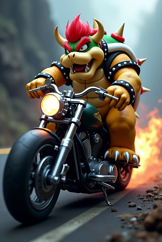BOWSER ON BOWSER'S BIKE