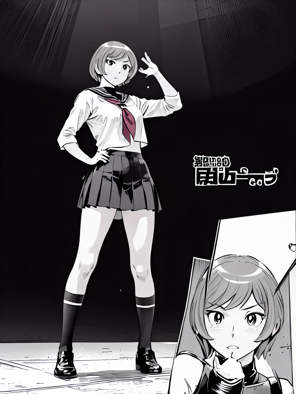 nsfw:1.5,((Illustration of a person)),blue eye star piece,(masterpiece),(best quality:1.4),ultra-detailed,high detailed,high resolution,illustratio,Explicit,Beautiful body,Beautiful Nose,Beautiful character design,perfect eyes,perfect face,wallpaper,ultra highres,4K,photography,(Beautiful breasts:1.2),(beautiful face:1.2),(beautiful legs, perfect legs),(beautiful hips:1.2),shiny skin,BREAK,1girl,solo,alone,18 years old,Big eyes,Big Breasts,Bronze colored hair,((short hair)),BREAK,wearing sailor uniform,mini skirt,standing,(front view:1.5), (full body:1.5), in the locker room