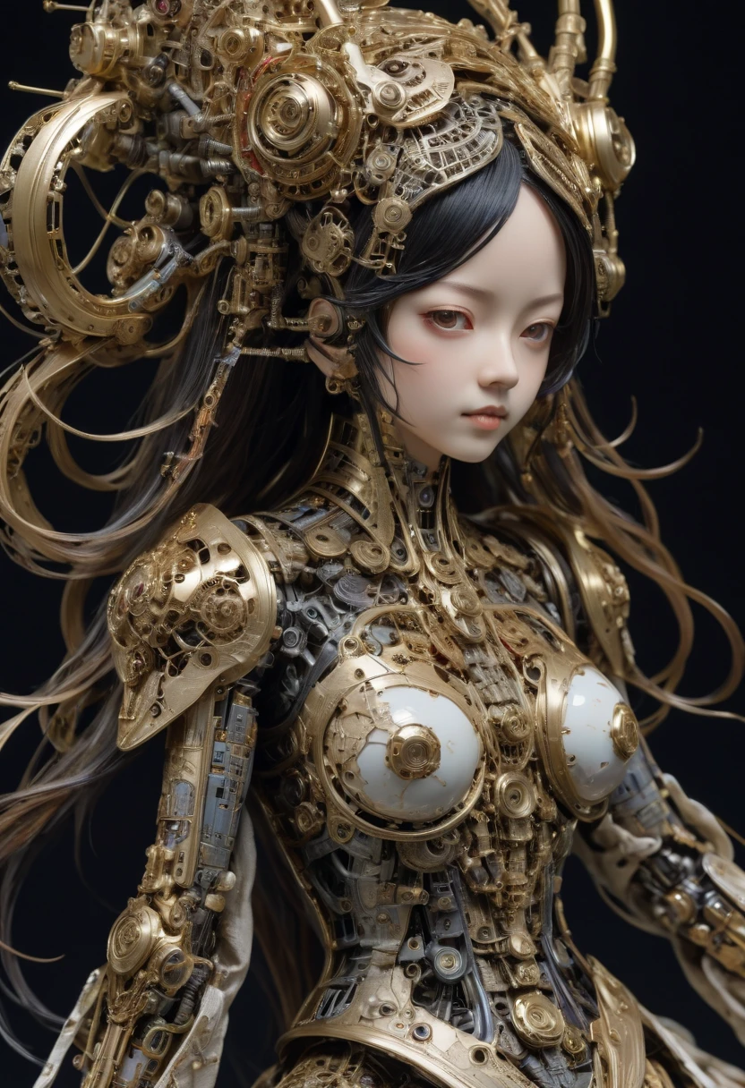 Machine doll by Sadamoto Yoshiyuki,  top quality, masterpiece,  Representative works ,  Official Art , professional, Ultra intricate detailed, 8k