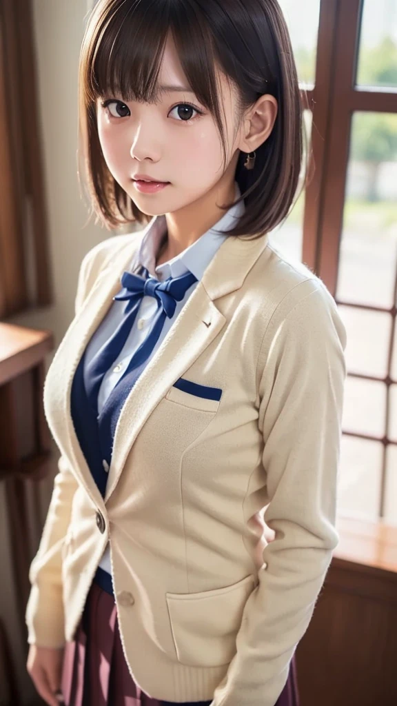 intersex, large penis, 
collared shirt, blazer, pleated skirt, school uniform, bow, classroom, 

BREAK,
nsfw, (1girl,solo), (yuichan:1.3), petite, Fine clavicle, neat and cute girl, japanese cute girl, beautiful detailed eyes, layered hair, fluffy hair, brown short hair, bangs, glossy lips, (Fine Face),(Fine Eyes), (Clear Face), (Detailed Face Description), (Detailed Hand Description), Realistic, Extreme Light and Shadow, Shiny Skin,Shiny Hair, BREAK, absurdres, (16K, UHD, Top Quality, Masterpiece: 1.2),(Realistic, Photorealistic: 1.37), Physically Based Rendering,Professional Lighting, Photon Mapping, Masterpiece, Rich Detail, Ultra Detailed, Super detailed, highest quality, intricate details, ultra high resolution, (realistic:1.2),